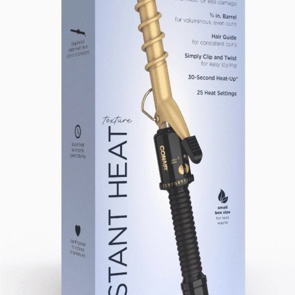 CONAIR CD88GNR CERAMIC SPIRAL 3/4” BARREL CURLING IRON